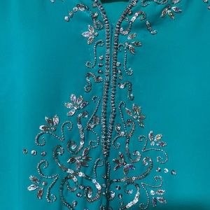 Kurti top for pant beautiful silver embroidered work on